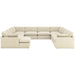 Elyza Linen 10 - Piece LAF Chaise Sectional - Gate FurnitureSectional