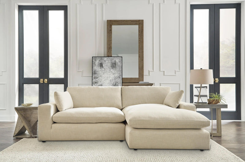 Elyza Linen 2 - Piece RAF Chaise Sectional - Gate FurnitureSectional