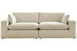 Elyza Linen 2 - Piece Sectional - Gate FurnitureLoveseat