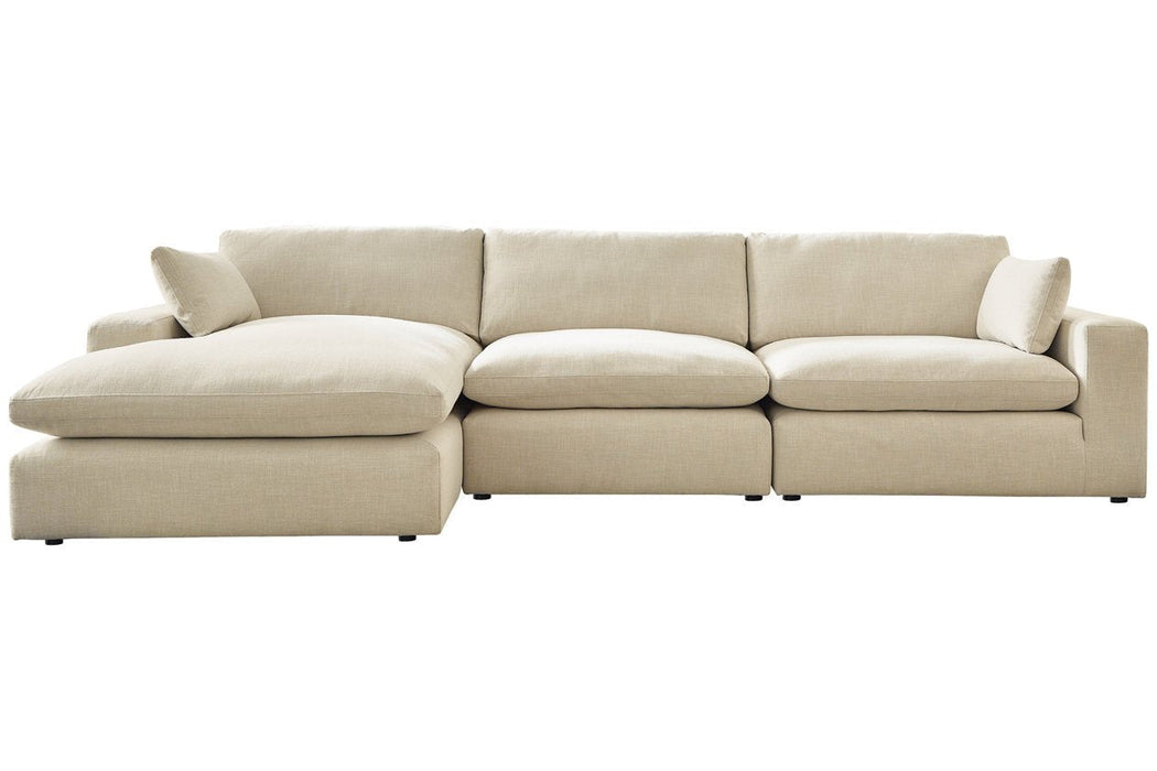 Elyza Linen 3 - Piece LAF Chaise Sectional - Gate FurnitureSectional