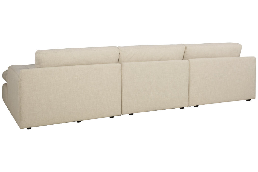 Elyza Linen 3 - Piece RAF Chaise Sectional - Gate FurnitureSectional