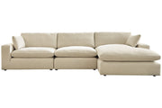 Elyza Linen 3 - Piece RAF Chaise Sectional - Lara FurnitureSectional