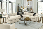 Elyza Linen 5 - Piece LAF Chaise Sectional - Gate FurnitureSectional