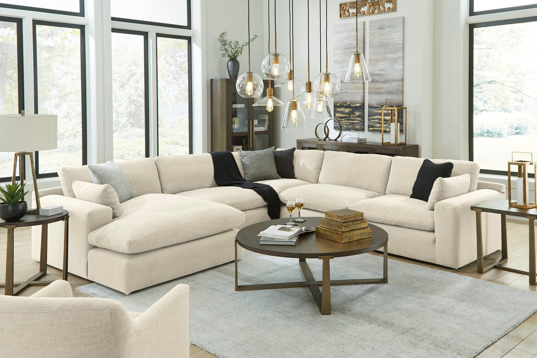 Elyza Linen 5 - Piece LAF Chaise Sectional - Gate FurnitureSectional