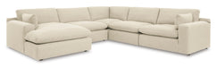Elyza Linen 5 - Piece LAF Chaise Sectional - Gate FurnitureSectional