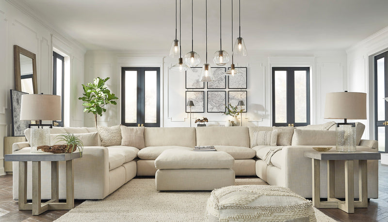 Elyza Linen 8 - Piece Chaise Sectional - Lara FurnitureSectional