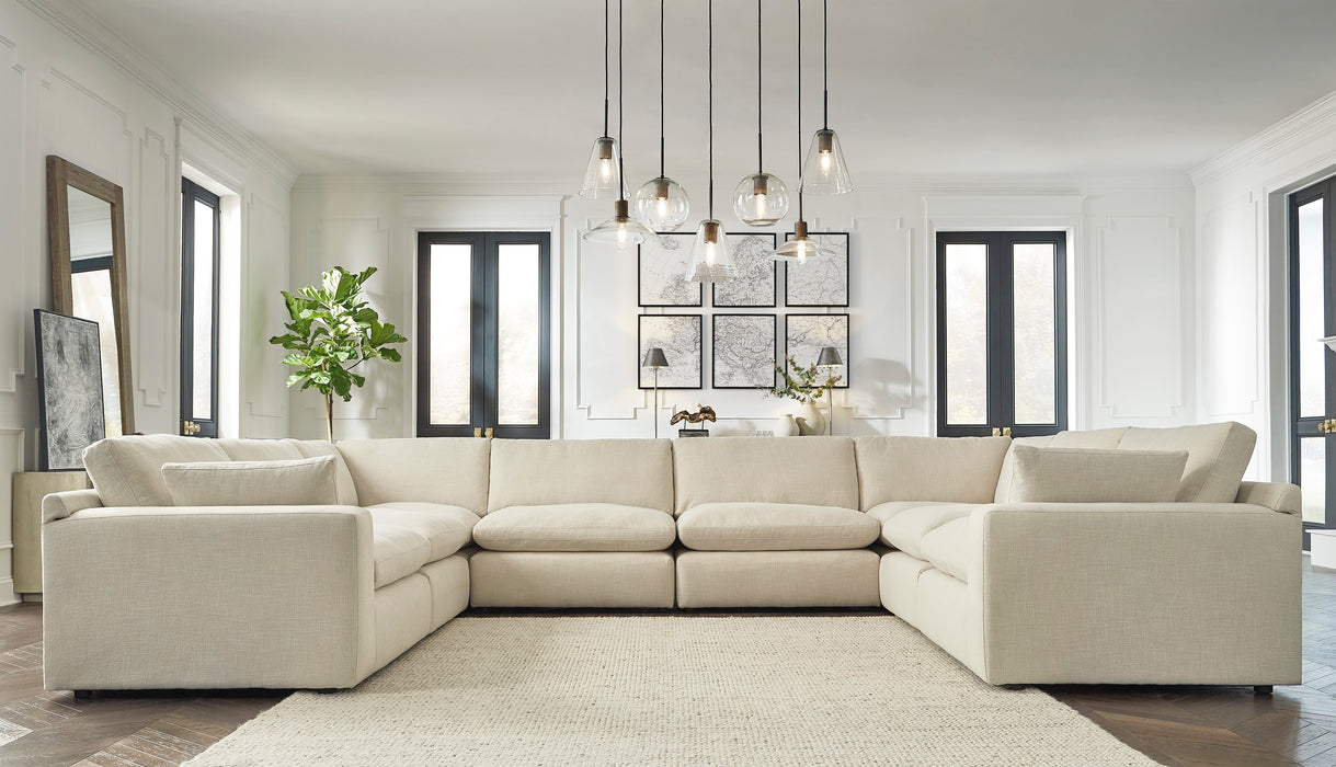 Elyza Linen 8 - Piece Chaise Sectional - Gate FurnitureSectional