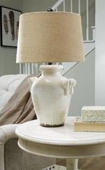 Emelda Cream Table Lamp - Lara FurnitureTable Lamp