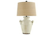 Emelda Cream Table Lamp - Lara FurnitureTable Lamp
