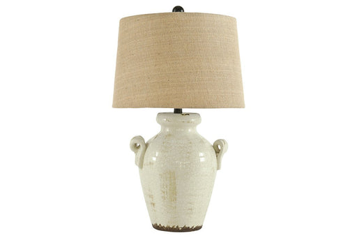 Emelda Cream Table Lamp - Lara FurnitureTable Lamp
