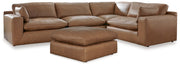Emilia Caramel 4-Piece Sectional with Ottoman from Ashley - Lara Furniture