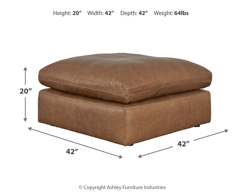 Emilia Caramel 6-Piece Sectional with Ottoman from Ashley - Lara Furniture