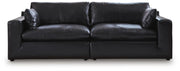 Emilia Black 2-Piece Sectional Loveseat - 30902S1