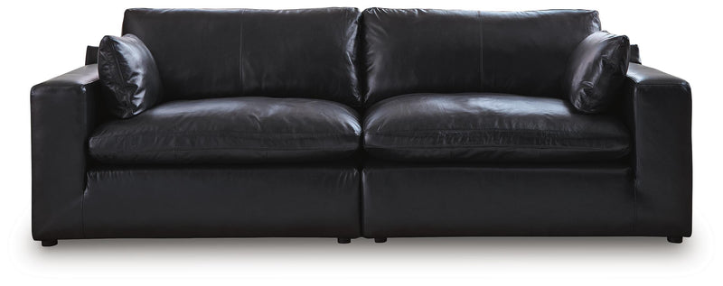 Emilia Black 2-Piece Sectional Loveseat - 30902S1