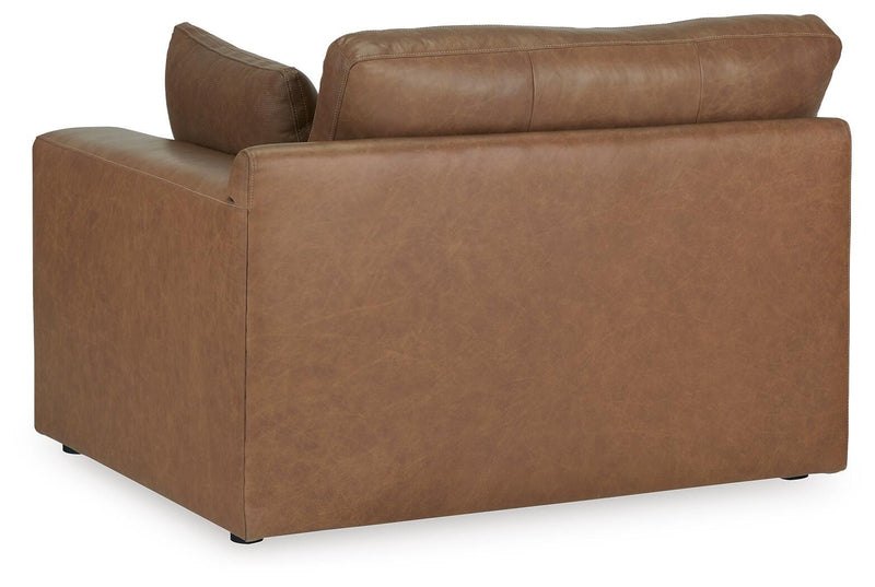 Emilia Caramel 3-Piece Sectional Sofa, 2-Piece Sectional Loveseat and Ottoman - 30901U3