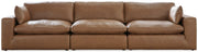 Emilia Caramel Leather Modular Living Room Set from Ashley - Lara Furniture