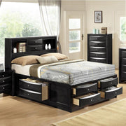 Emily Black Queen Storage Platform Bed - Lara FurnitureQueen Bed