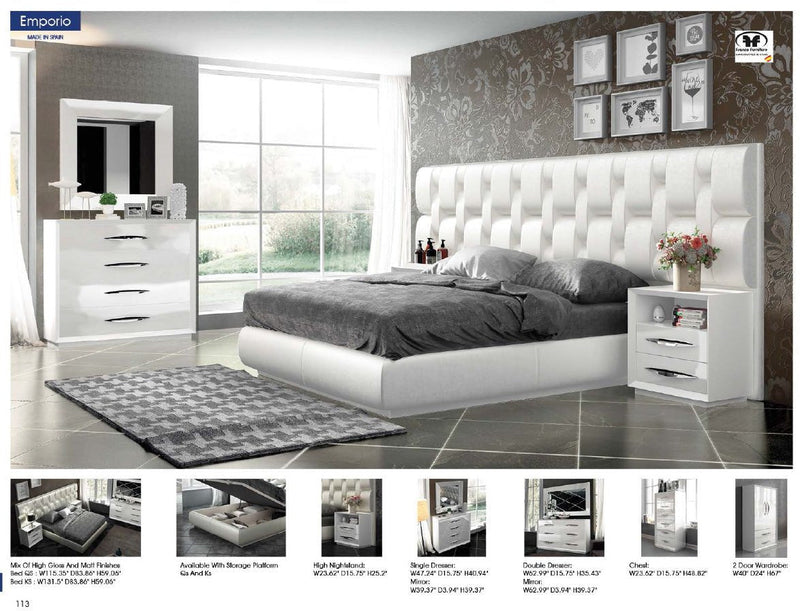 Emporio Bed Queen - Lara FurnitureQueen Bed