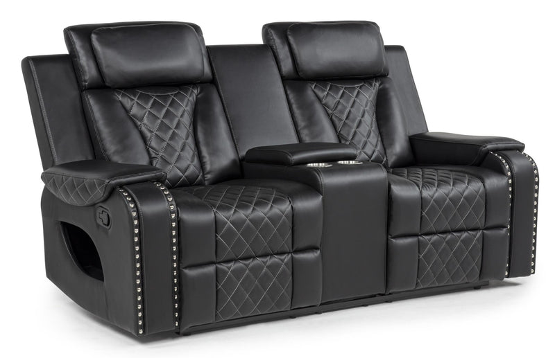 Enzo 2 PC ( Reclining Sofa & Loveseat ) - L423-Black-2PC