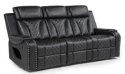 Enzo 2 PC ( Reclining Sofa & Loveseat ) - L423-Black-2PC