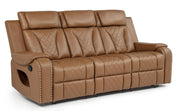 Enzo 3 PC ( Reclining Sofa & Loveseat & Chair ) - L424-BROWN-3PC