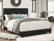 Erin Black Faux Leather King Bed - Lara FurnitureKing Bed