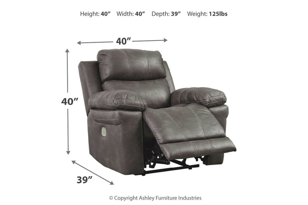 Erlangen Midnight Power Recliner - Gate FurniturePower Recliner