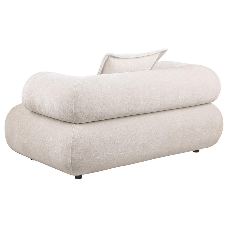 Eskola 2-Piece Chenille Sofa and Accent Chair Set Ivory - 509801-S2C