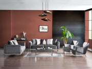 Esperanza 3-pieces (Sofa & Loveseat & Chair) Livingroom Set Dark Grey in Dark Grey - 200-ESP-DRNDGRAY-321