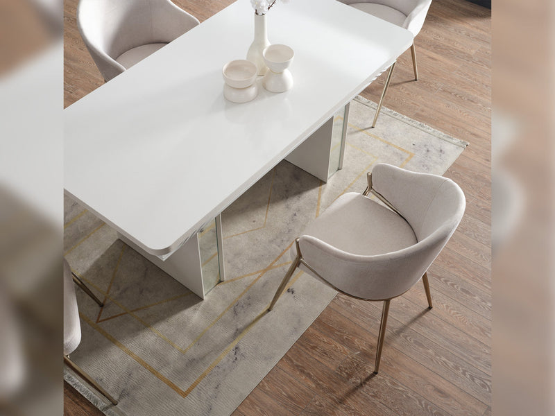 Esperanza Diningroom (Consol With Mirror & Dining Table & 6 Dining Chair) - 200-ELIF-ESP-A232-DT-6-SET