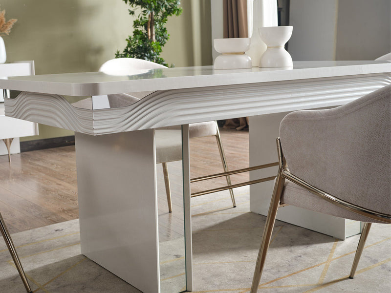Esperanza Diningroom (Consol With Mirror & Dining Table & 6 Dining Chair) - 200-ELIF-ESP-A232-DT-6-SET