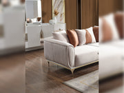 Esperanza Stationary Loveseat in White - 200-ELIF-ESP-A234-2