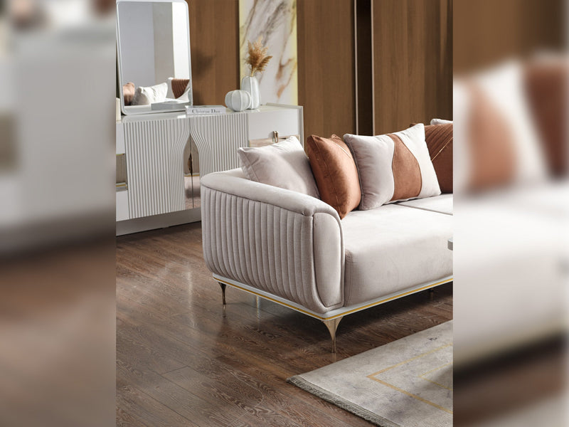 Esperanza Stationary Loveseat in White - 200-ELIF-ESP-A234-2