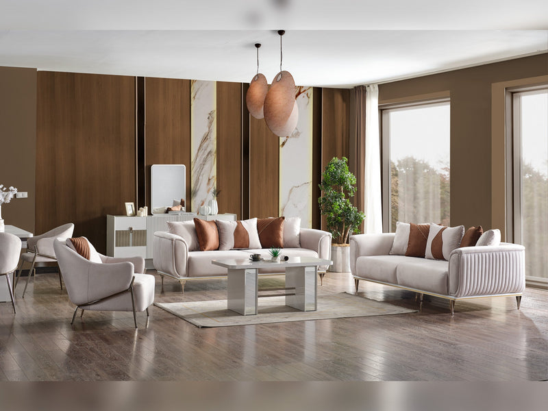 Esperanza Stationary Loveseat in White - 200-ELIF-ESP-A234-2