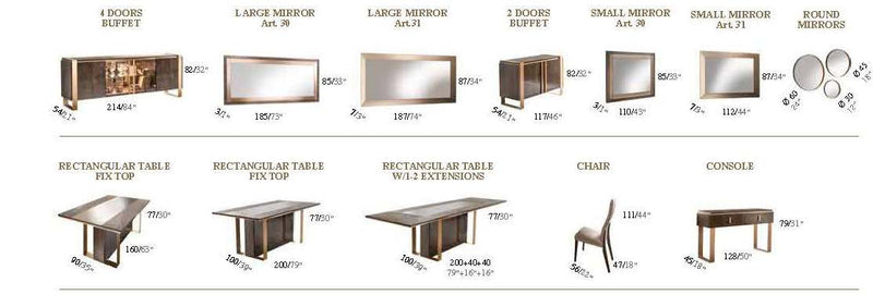 Essenza Dining By Arredoclassic, Italy Set - Lara FurnitureDining Room Set