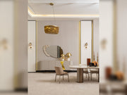 Essenza Diningroom (Consol With Mirror & Dining Table & 6 Dining Chair) - 200-GAB-ESS-DT-6-SET