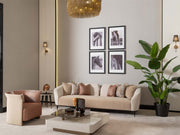 Essenza Stationary Sofa in Cream - 200-GAB-ESS-3