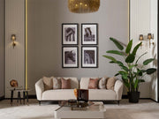 Essenza Stationary Sofa in Cream - 200-GAB-ESS-3