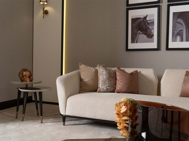 Essenza Stationary Sofa in Cream - 200-GAB-ESS-3