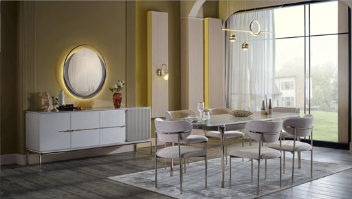 Estella 6364 Dining Chair 2Pcs   Mondero Krem /Light Gold - 23ETE63640220001