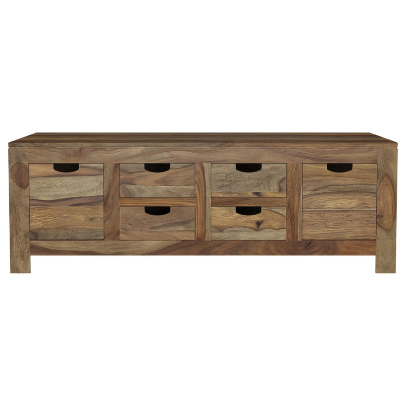 Esther 3-Piece Solid Sheesham Coffee and End Table Set Natural - 723888-S3