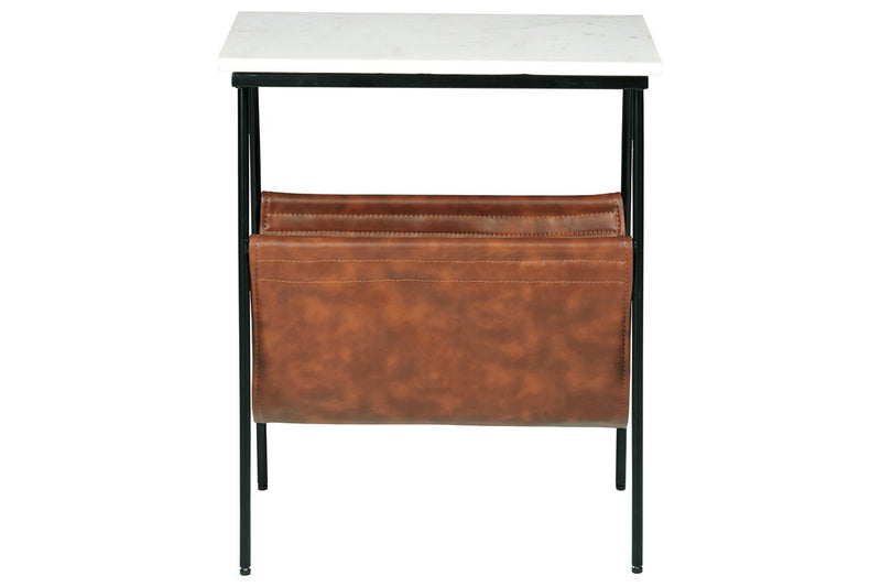 Etanbury Brown/Black/White Accent Table - Lara FurnitureTable