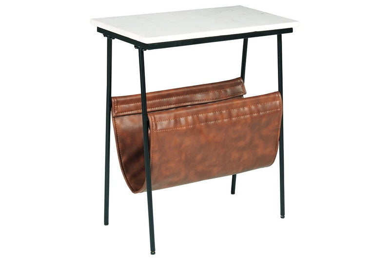Etanbury Brown/Black/White Accent Table - Lara FurnitureTable