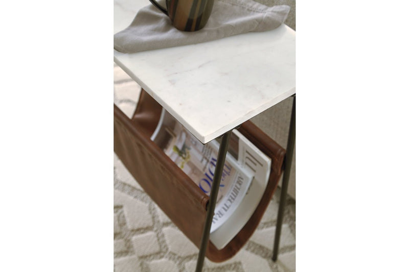 Etanbury Brown/Black/White Accent Table - Lara FurnitureTable