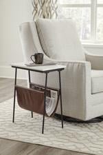 Etanbury Brown/Black/White Accent Table - Lara FurnitureTable