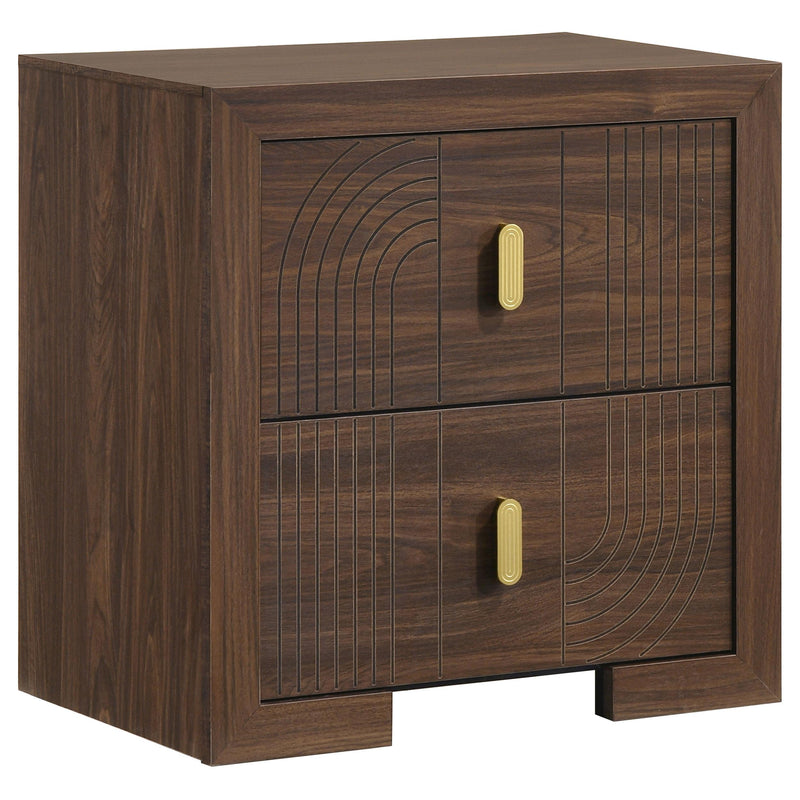 Etienne 4-piece Eastern King Bedroom Set Walnut - 225121KE-S4