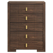 Etienne 5-drawer Bedroom Chest of Drawers Walnut - 225125
