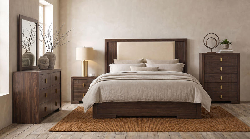 Etienne 5-piece Eastern King Bedroom Set Walnut - 225121KE-S5