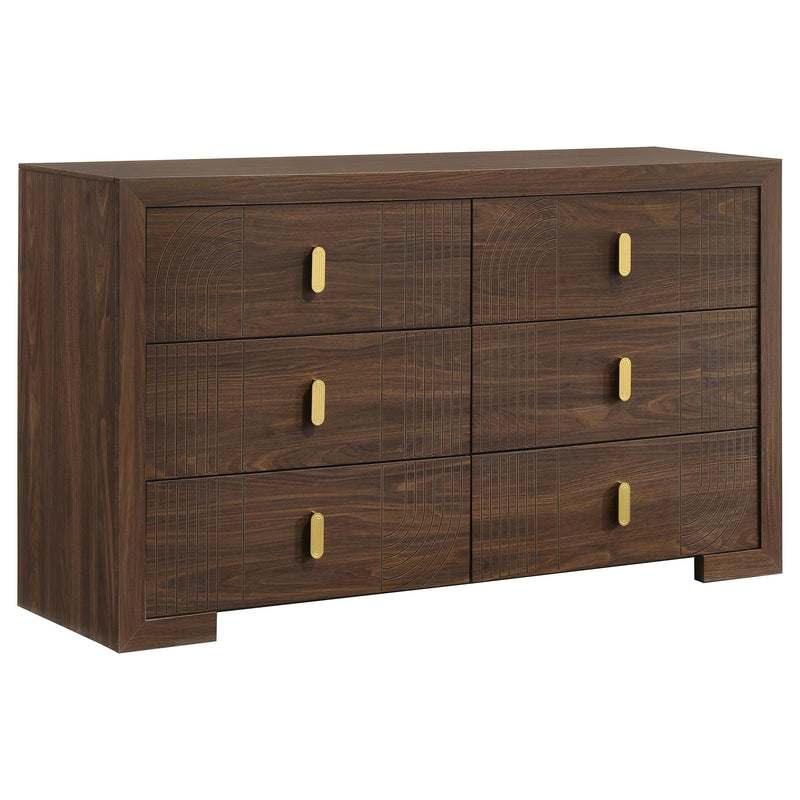 Etienne 5-piece Eastern King Bedroom Set Walnut - 225121KE-S5