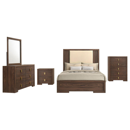 Etienne 5-piece Queen Bedroom Set Walnut - 225121Q-S5